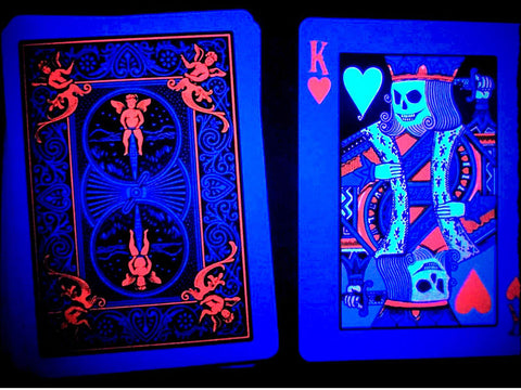 Bicycle Tragic Royalty Playing Cards Deck Glow In Dark Under Black Light NEW