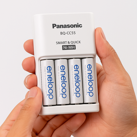 Panasonic Eneloop BQ-CC55 Smart & Quick (+4xAA batteries) Battery Charger