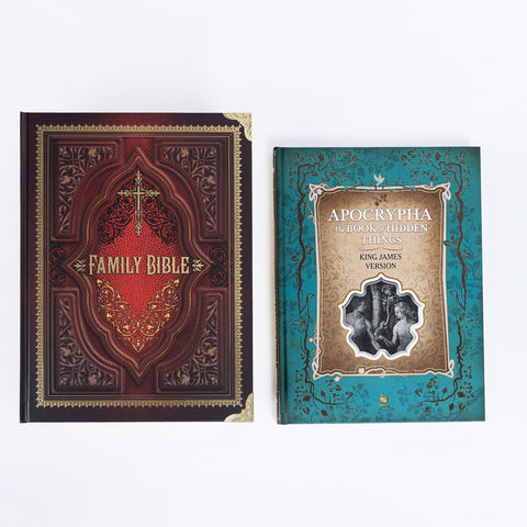 Value Set: Family Bible + Apocrypha Book | Gold Gilded Pages | Gift Edition
