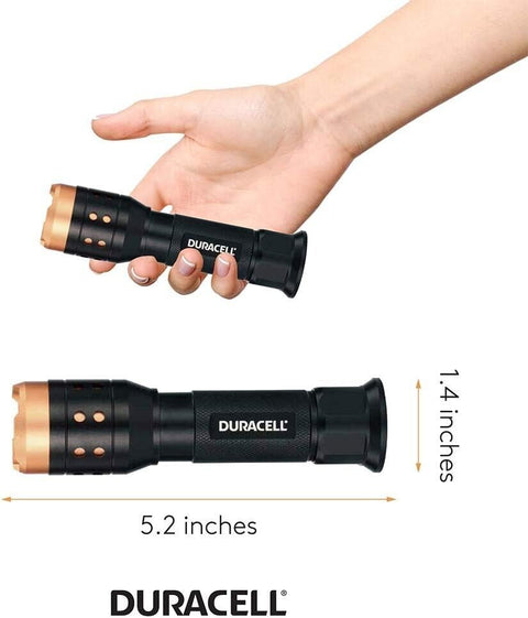 Duracell 550 Lumen Aluminum Focusing Led Flashlight + 3 Aaa Batteries Included