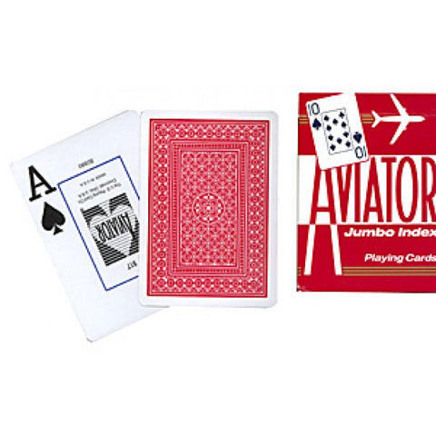 Aviator Jumbo Index Red Deck Poker Playing Cards Magic Tricks USPCC USA