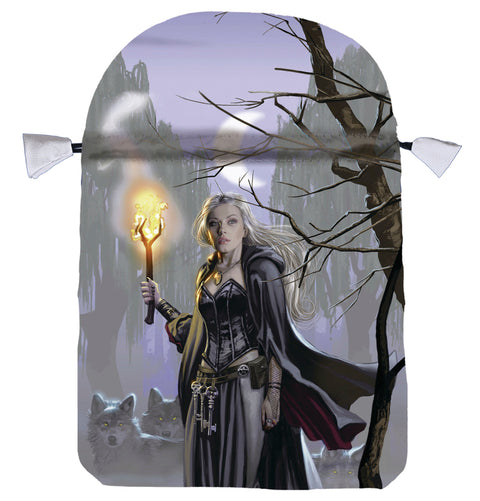 Witches Moon Tarot Satin Bag Pouch Gift Printed Llewellyn 6''X9" Storage NEW