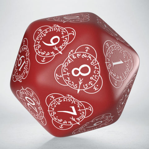 D20 Level Counter Dice Red And White All Dice Tell A Story 30Mm Q-Workshop NEW