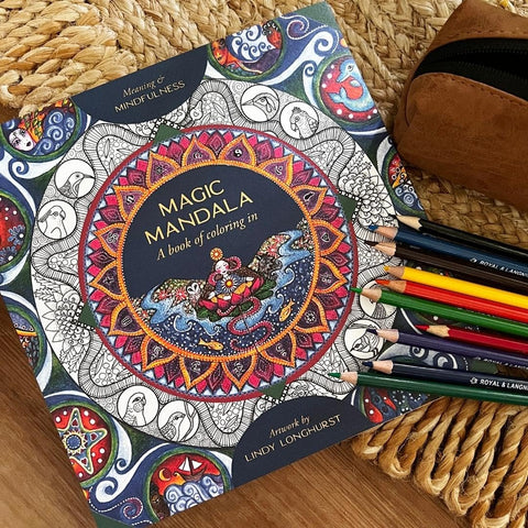 Magic Mandala a Book of Coloring in Blue Angel