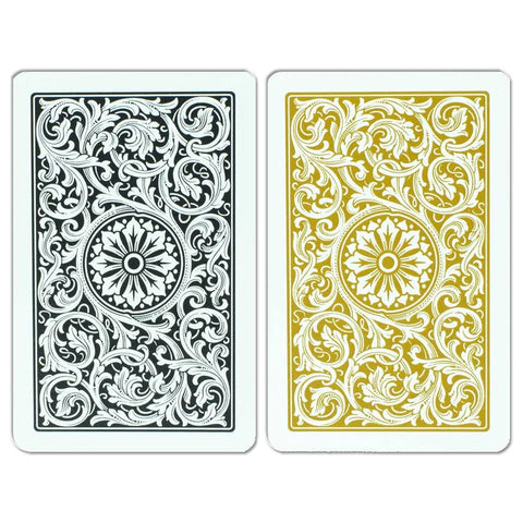Copag Elite Bridge Playing Cards Double Deck Regular Index Gold Black 144-9