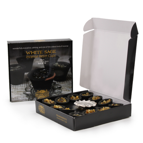 Box of 12 Resin Cups - White Sage AW Aromatics