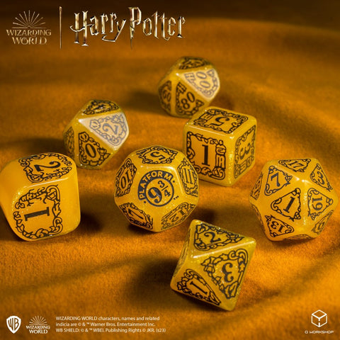 Harry Potter. Hufflepuff Modern Dice Set Yellow Role Games Q-Workshop NEW
