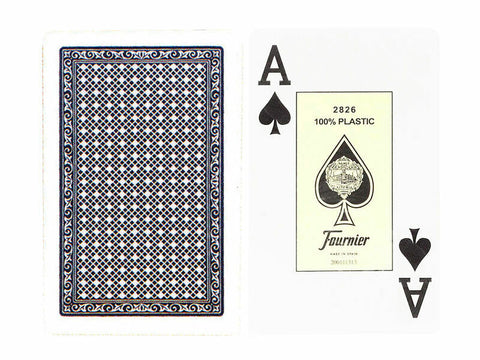 2 Deck Fournier 2826 Bridge 100% Plastic Casino Poker Cards Jumbo 1 Blue 1 Red