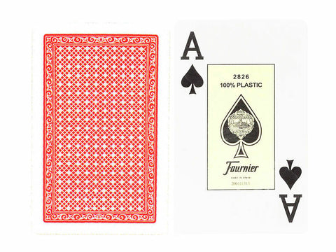 2 Deck Fournier 2826 Bridge 100% Plastic Casino Poker Cards Jumbo 1 Blue 1 Red