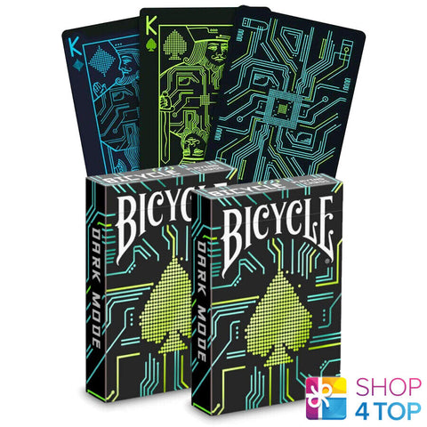 2 Dark Mode Bicycle Playing Cards Deck Magic Tricks Poker Games Black NEW
