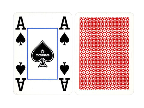 2 Decks Copag 4 Corner Jumbo Index 100% Plastic Poker Cards Red Blue Playing NEW