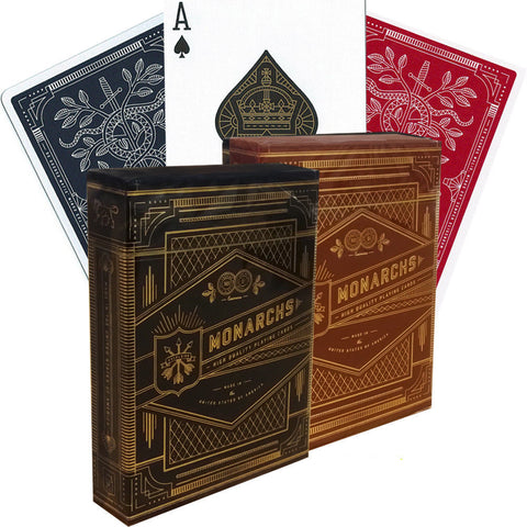 2x Decks Monarchs Playing Cards Theory 11 Magic Tricks Sealed 1 Blue 1 Red