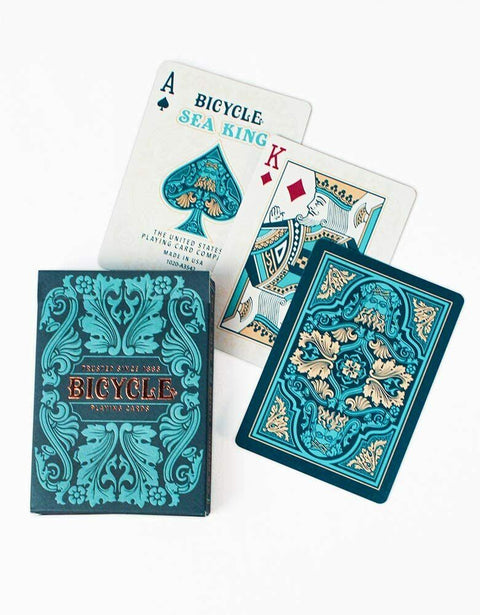 2 Sea King Bicycle Playing Cards Deck Magic Tricks Poker Games Made In USa NEW