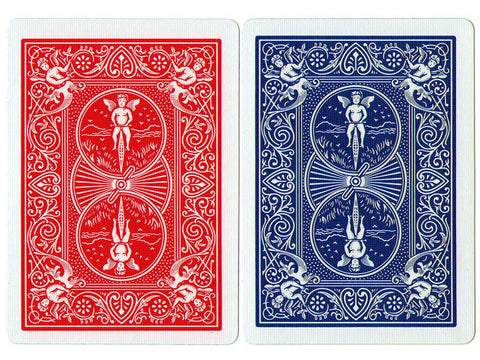4 Decks Bicycle Rider Back Standard Index Playing Cards 2 Red 2 Blue NEW