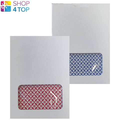 2 Copag 4 Corner Regular Index Playing Cards Blue & Red Plastic Poker White Box