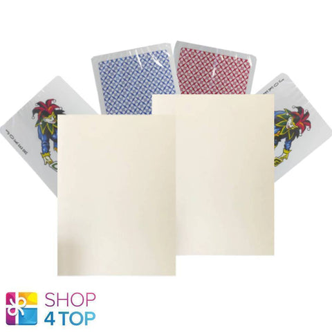 2 Copag Poker Tech Art Jumbo Index Red Blue Single Deck 100% Plastic Cards NEW