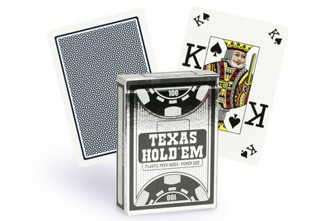 2 Decks Copag Texas Hold'Em Peek Index 100% Plastic Poker Cards Red Black NEW