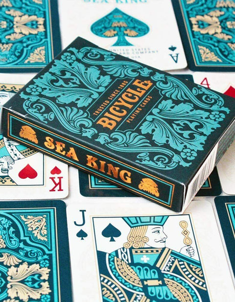2 Sea King Bicycle Playing Cards Deck Magic Tricks Poker Games Made In USa NEW