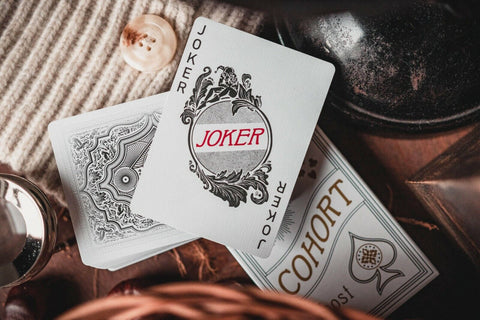 2 Ellusionist Cohort Ghost Edition Playing Cards Deck Gold White Magic Tricks