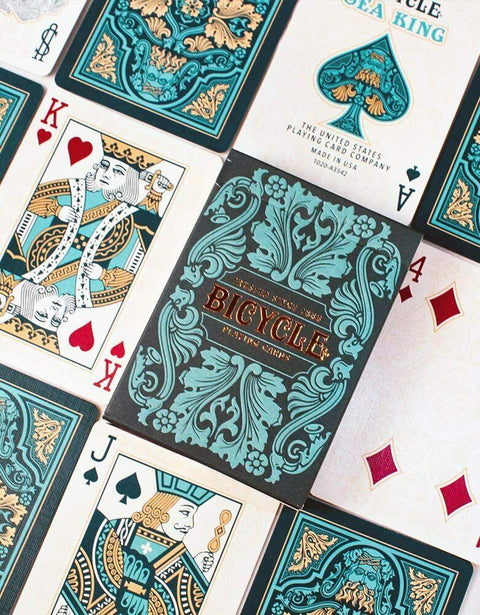 2 Sea King Bicycle Playing Cards Deck Magic Tricks Poker Games Made In USa NEW