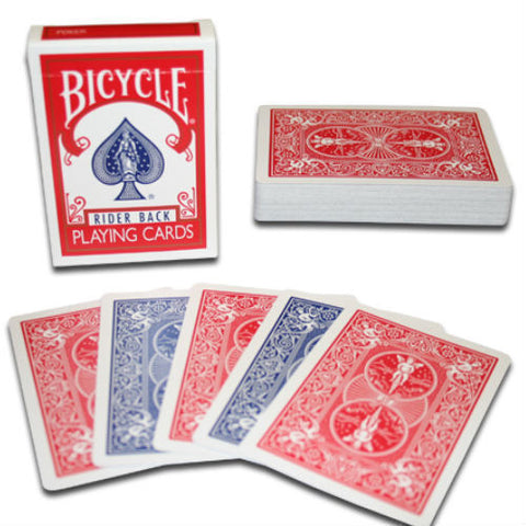 4 Decks Bicycle Double Back No Face Cards Blue Red Magic Tricks Original NEW