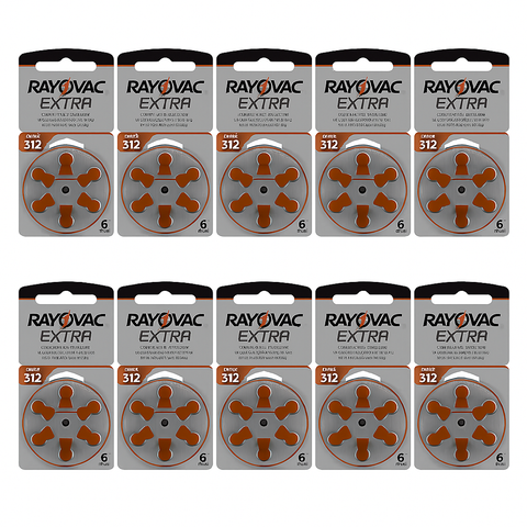 * Order in Bulk * Rayovac Extra Advanced 312 Batteries PR41 - Zinc Air