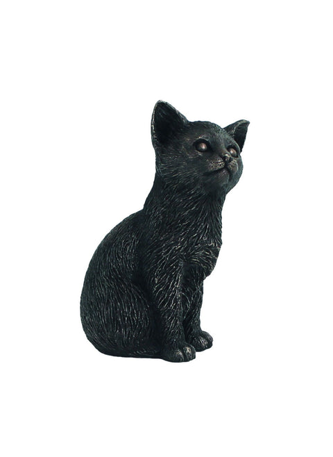 Bronze-Tone Resin Cat Figurine, 11 cm, Hand-Finished, Made in Italy Italfama