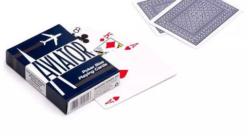 Aviator Standard Index Blue Playing Cards Poker Deck Magic Tricks USPCC