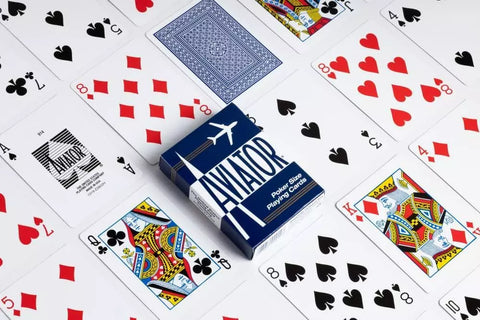 Aviator Standard Index Blue Playing Cards Poker Deck Magic Tricks USPCC
