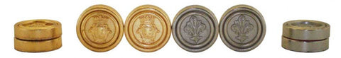 Italfama Metal Checkers Pieces Set, Florentine Gold & Silver, 4.5cm, 24pc