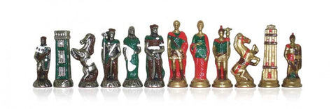 Italfama Roman vs Barbarian Chess Pieces, Hand-Painted Metal, Italy 7.5cm King