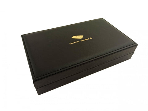 Italfama Luxury Domino Set with Faux Leather Case, Made in Italy, 21x12x4cm