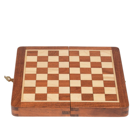 Italfama Magnetic Wooden Chess Set, Travel Folding Board 18.5cm, King 3.1cm