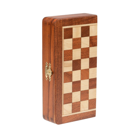 Italfama Magnetic Wooden Chess Set, Travel Folding Board 18.5cm, King 3.1cm