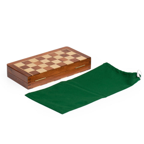Italfama Magnetic Wooden Chess Set, Travel Folding Board 18.5cm, King 3.1cm