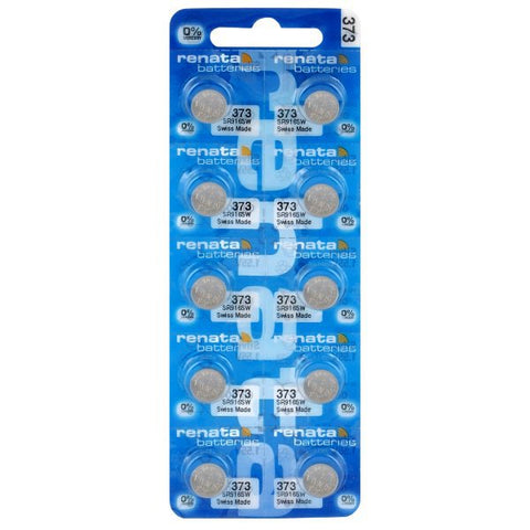 10 Renata 373 Sr916Sw Batteries Silver 1.55V Sr68 Watch Swiss Made NEW