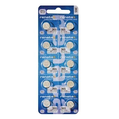 10 Renata 365 Silver Oxide Batteries Sr1116W Coin Cell 1.55V 10Bl