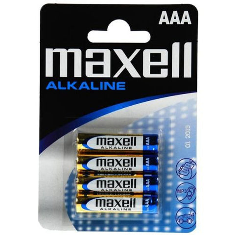 4 Maxell Alkaline Aaa Lr03 Batteries Blister Pack 1.5V Micro Mn2400 NEW