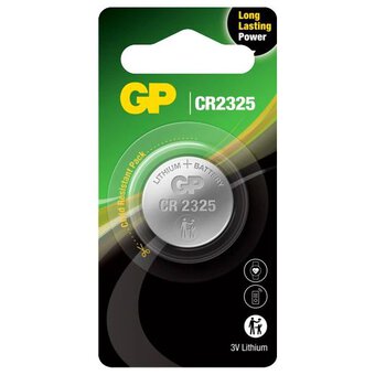 1 Gp Cr2325 Battery Lithium Coin Cell 1Bl Button Blister 3V China Exp 2032