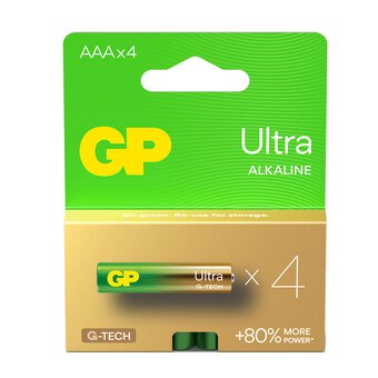 4 Gp Ultra Alkaline Aaa Batteries G-Tech Lr03 1.5V No Mercury 4Bl Pack Exp 2033