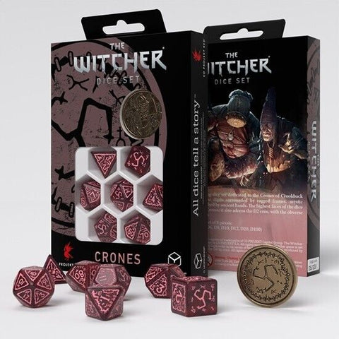 The Witcher Dice Set Crones - Whispess With Coin Role Play Games Q-Workshop NEW
