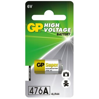 Gp Alkaline High Voltage Battery 476A 6V 4Lr44 No Mercury 476Af-2C1 NEW