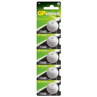 5 Gp Lithium Cell Cr2450 Batteries Dl2450 3V Coin Cell Button Exp 2033 5Bl NEW