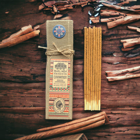 Ritual Resin On Stick - Cinnamon 8 Incense Sticks Banjara Spicy Scent NEW