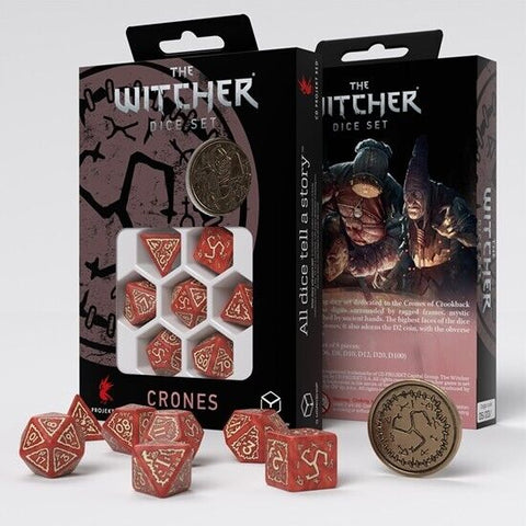 The Witcher Dice Set Crones- The Brewess Coin Role Play Games Q-Workshop NEW