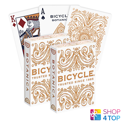 2 Bicycle Botanica Decks Playing Cards Magic Tricks Poker USpcc White Copper NEW