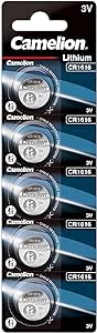 5 Camelion Cr1616 Batteries Lithium 3V Coin Cell Dl1616 Ecr1616 5Bl Exp 2031 NEW