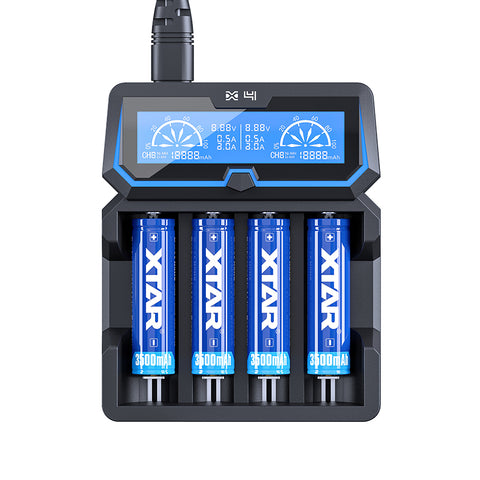 Xtar X4 Battery Charger Lcd Li-Ion Nimh 14500 14650 USb 5V 1A Output NEW