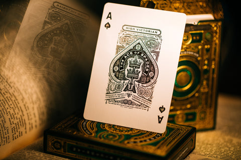 High Victorian Green Theory 11 Luxury Playing Cards Deck Magic Tricks Sealed