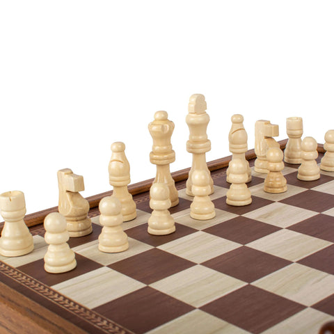 4-in-1 Classic Game Set: Chess, Backgammon, Ludo & Snakes